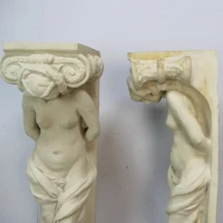 Pamono Belgian Art Deco Caryatids by Artus Guerin, Set of 2><noscript><img width=