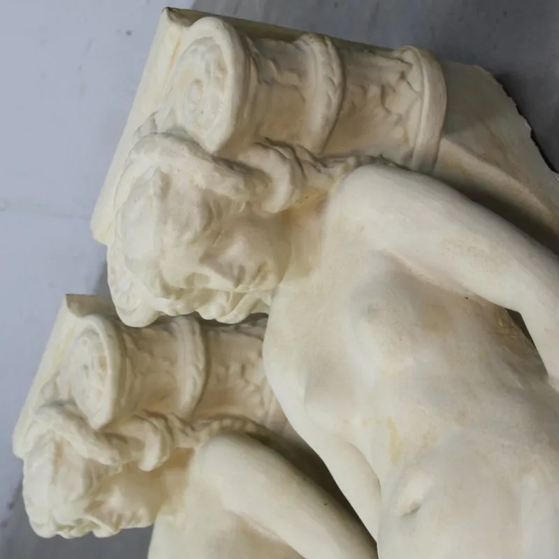 Pamono Belgian Art Deco Caryatids by Artus Guerin, Set of 2> Pedestals And Columns