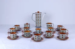 Outlet Pamono Belgian Delta Noix Coffee Service from Boch Rambouillet, 1966, Set of 27