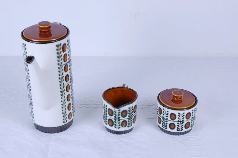 Outlet Pamono Belgian Delta Noix Coffee Service from Boch Rambouillet, 1966, Set of 27