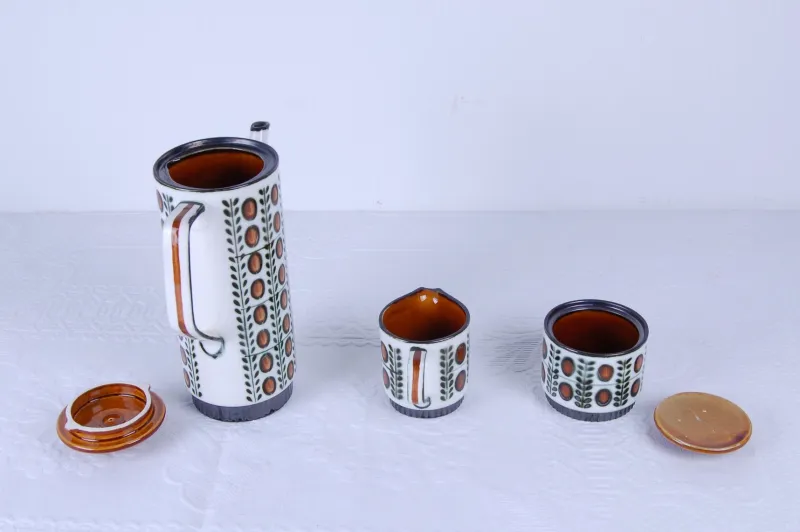 Outlet Pamono Belgian Delta Noix Coffee Service from Boch Rambouillet, 1966, Set of 27