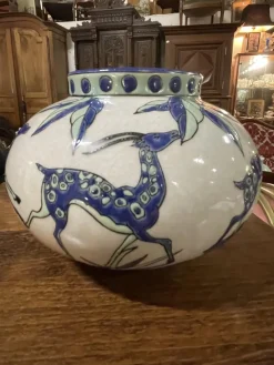 Pamono Belgian Earthenware Vase, 1920s><noscript><img width=