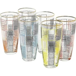 Sale Pamono Belgian Lemonade Glasses by Mdl, 1960s, Set of 6