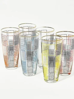 Sale Pamono Belgian Lemonade Glasses by Mdl, 1960s, Set of 6
