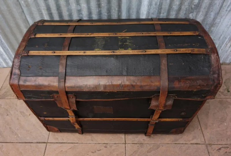 Clearance Pamono Belgian Steamer Trunk from Gustave de Laet, 1880s