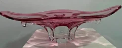 Hot Pamono Belgian Val Saint Lambert Glass Centerpiece, 1970s