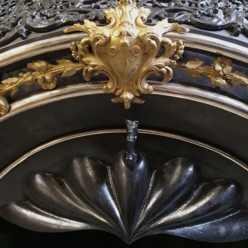 Pamono Belgian Wood Stove or Heater by J. G. Buckens / Réguile & Pecqueur, 19th Century> Fireplaces And Mantels