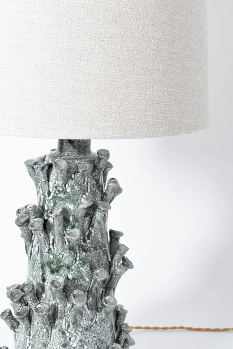 Pamono Belize Green Marbled Lamp by Barracuda Interiors> Table Lamps