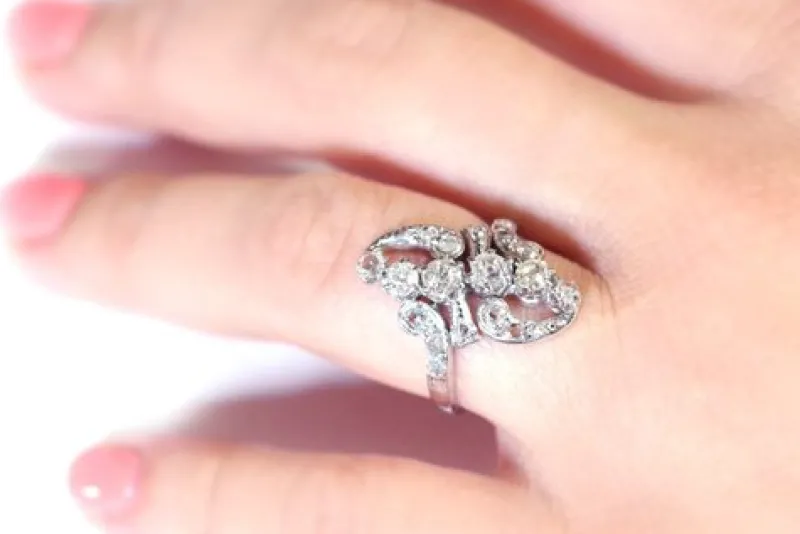 Sale Pamono Belle Epoque Diamond Ring