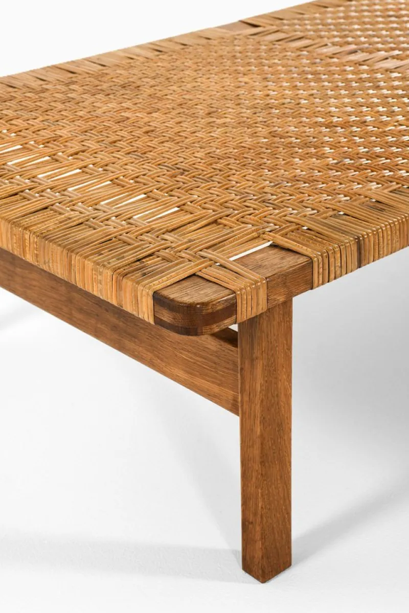 Pamono Bench in Oak and Woven Cane attributed to Børge Mogensen, 1950s> Worktables & Workbenches
