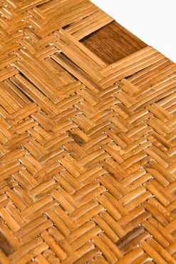 Pamono Bench in Oak and Woven Cane attributed to Børge Mogensen, 1950s><noscript><img width=