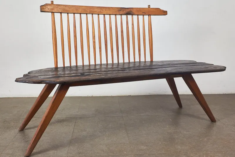Pamono Bench in the style of George Nakashima, 1960s> Benches