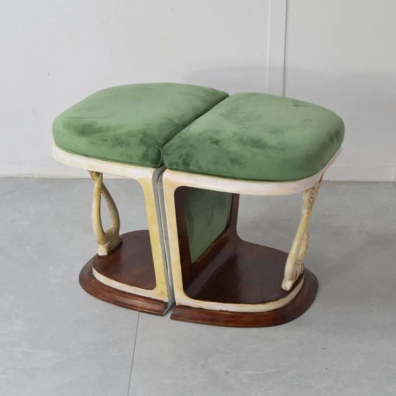 New Pamono Benches attributed to Pier Luigi Colli, 1940s, Set of 2