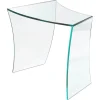 Pamono Bent Straights Side Table in Crystal Glass by Barberini & Gunnell> Tables