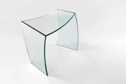 Pamono Bent Straights Side Table in Crystal Glass by Barberini & Gunnell><noscript><img width=