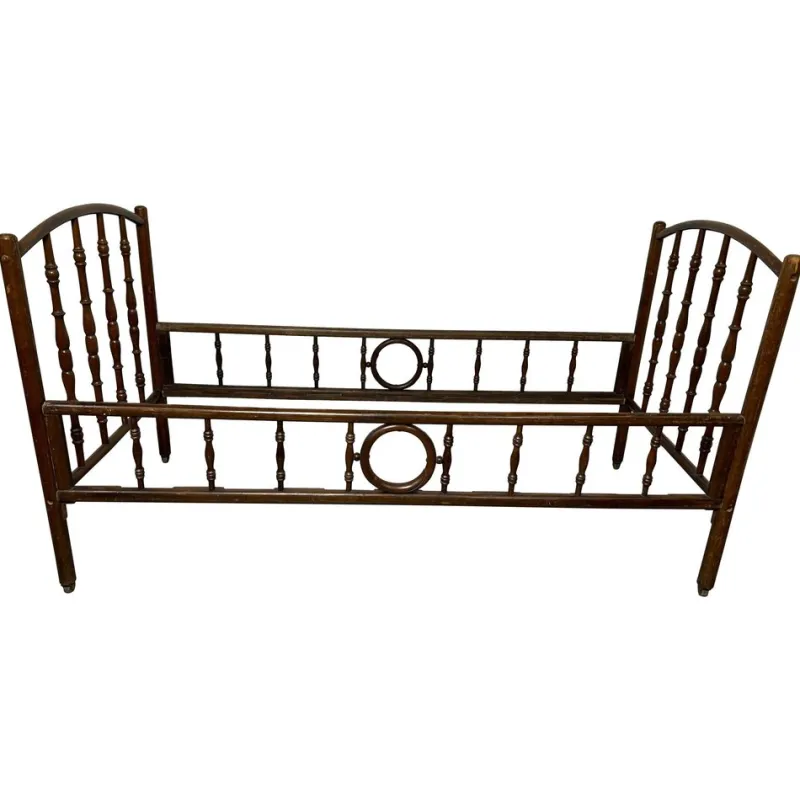 Pamono Bentwood Bed by Fischel, 1890s