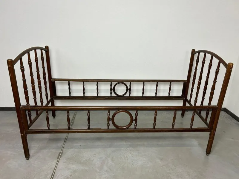 Pamono Bentwood Bed by Fischel, 1890s