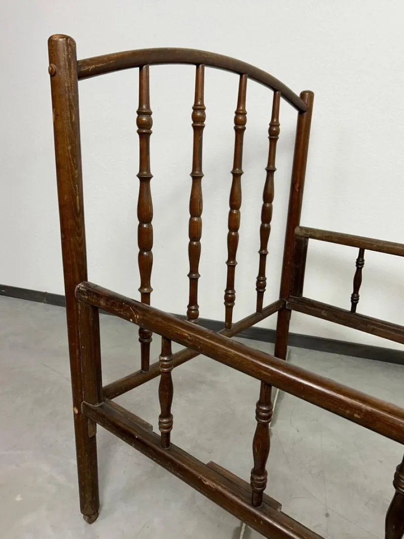 Pamono Bentwood Bed by Fischel, 1890s