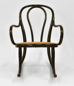 New Pamono Bentwood Ebonised Rocking Chair from Thonet, 1890s