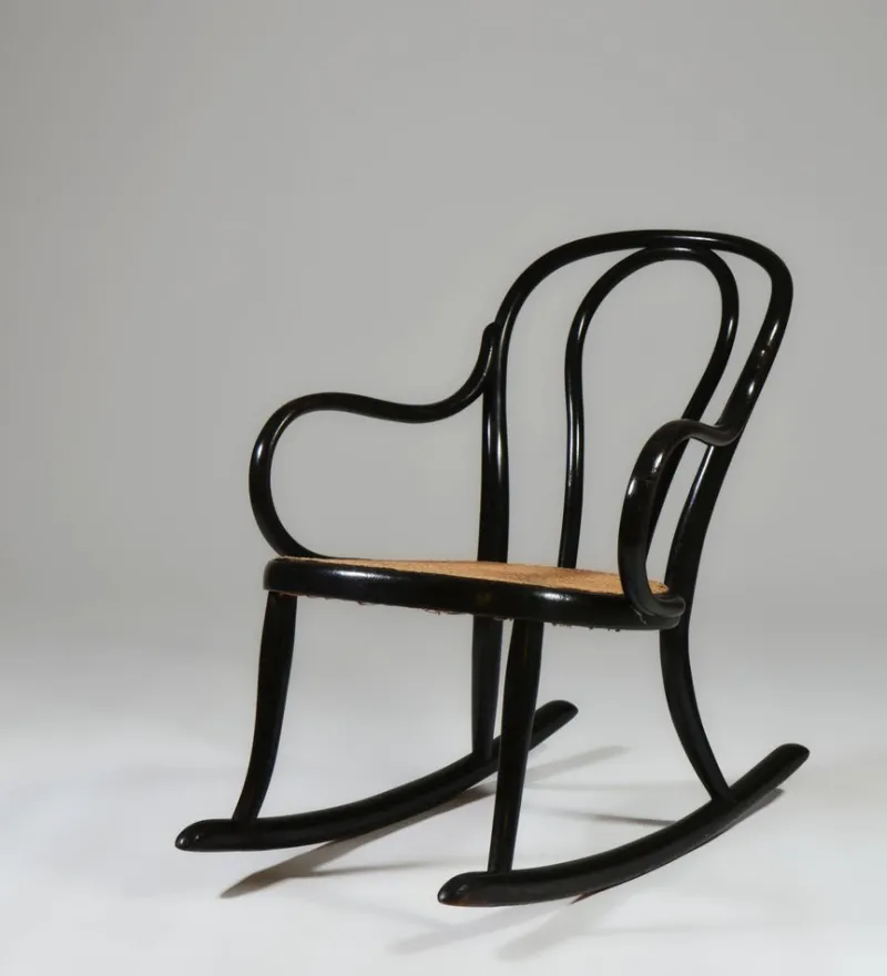 New Pamono Bentwood Ebonised Rocking Chair from Thonet, 1890s