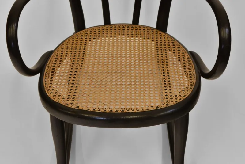 New Pamono Bentwood Ebonised Rocking Chair from Thonet, 1890s
