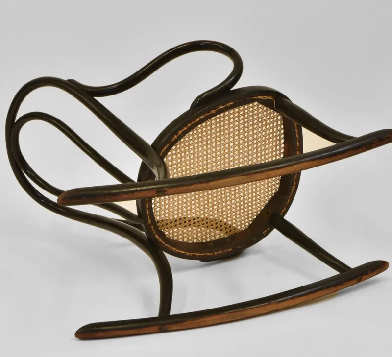 New Pamono Bentwood Ebonised Rocking Chair from Thonet, 1890s