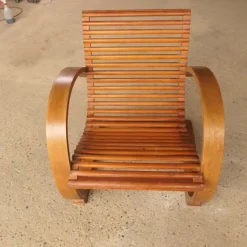 Pamono Bentwood Loungers, 1940s, Set of 2><noscript><img width=