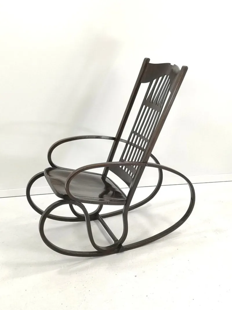 Clearance Pamono Bentwood Rocking Chair by Gustav Siegel for Jacob & Josef Kohn, 1910s