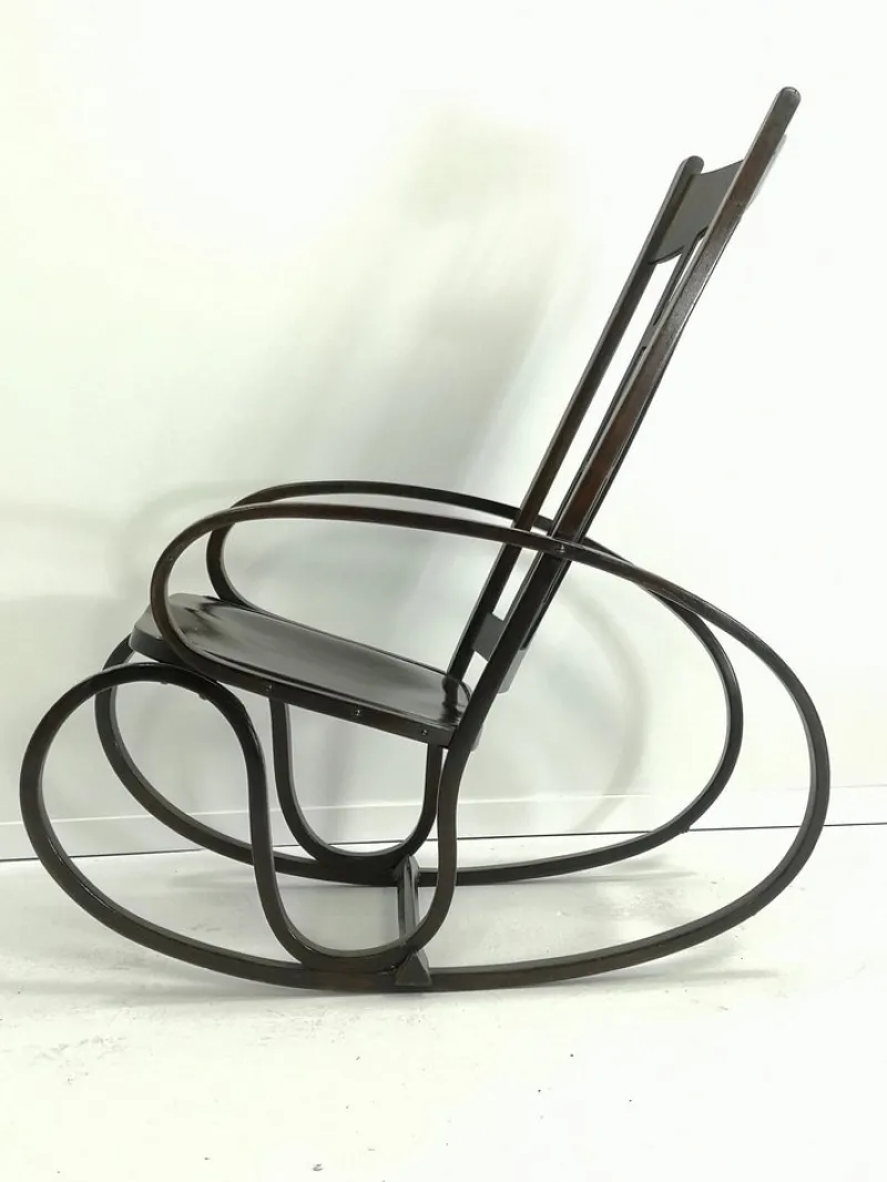 Clearance Pamono Bentwood Rocking Chair by Gustav Siegel for Jacob & Josef Kohn, 1910s