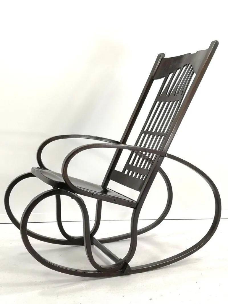 Clearance Pamono Bentwood Rocking Chair by Gustav Siegel for Jacob & Josef Kohn, 1910s