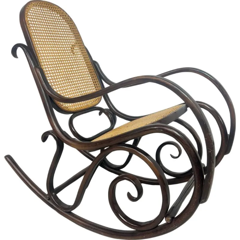 Clearance Pamono Bentwood Rocking Chair from Thonet, 1940s