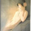 Sale Pamono Bernard Charoy, Portrait of Young Nude Woman, Lithograph