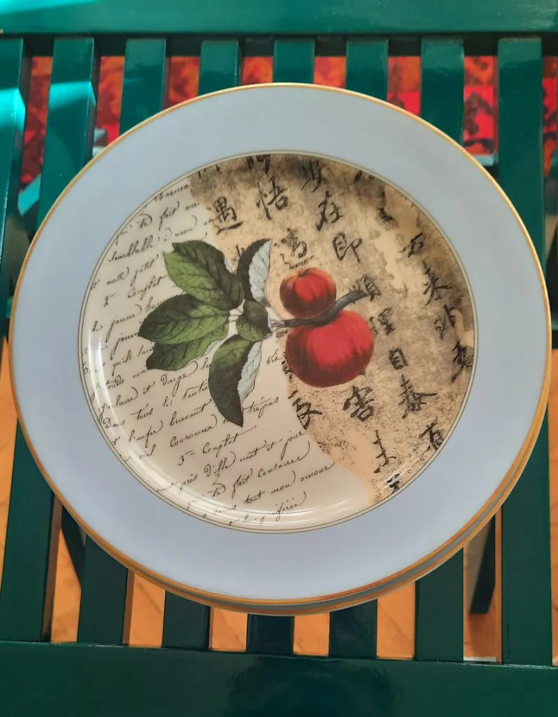 Pamono Bernardaud Limoges Poesie Plates, 1990s, Set of 8> Dinner Plates & Bowls