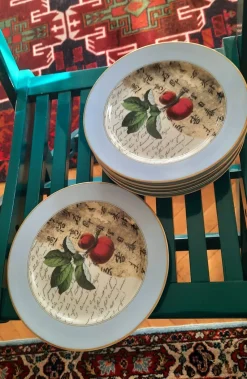 Pamono Bernardaud Limoges Poesie Plates, 1990s, Set of 8><noscript><img width=