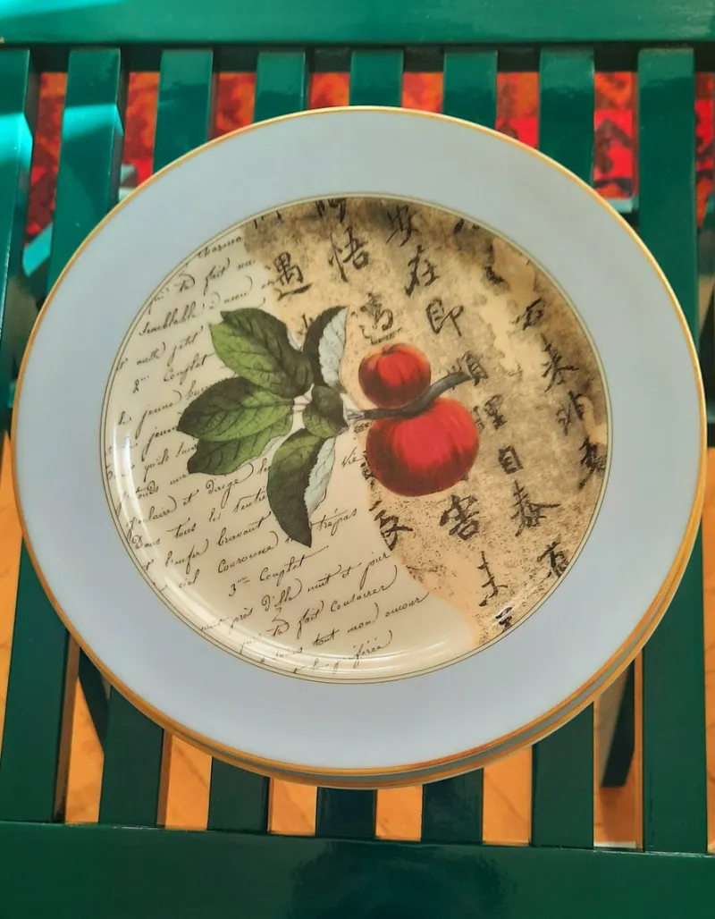 Pamono Bernardaud Limoges Poesie Plates, 1990s, Set of 8> Dinner Plates & Bowls