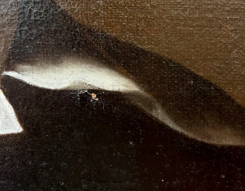 Outlet Pamono Bernardo Strozzi, Portrait of a Man with White Collar, Oil on Canvas, 17th Century, Framed