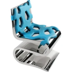 Pamono Berserker Chair in Mirror Polished Steel and Leather by Barberini & Gunnell> Seating