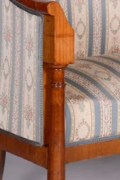 Pamono Biedermeier Birch Seating Set, Vienna, Austria, 1830s, Set of 3><noscript><img width=