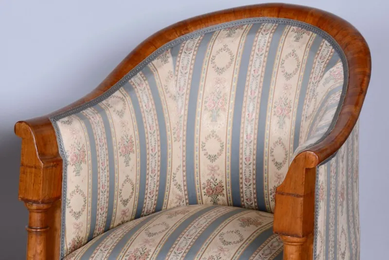 Pamono Biedermeier Birch Seating Set, Vienna, Austria, 1830s, Set of 3> Living Room Sets