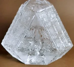 Discount Pamono Biedermeier Bohemian Cut & Ground Crystal Liquor Bottle, 1920s
