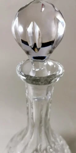 Online Pamono Biedermeier Bohemian Hand-Cut and Ground Crystal Liquor Bottle, 1910s