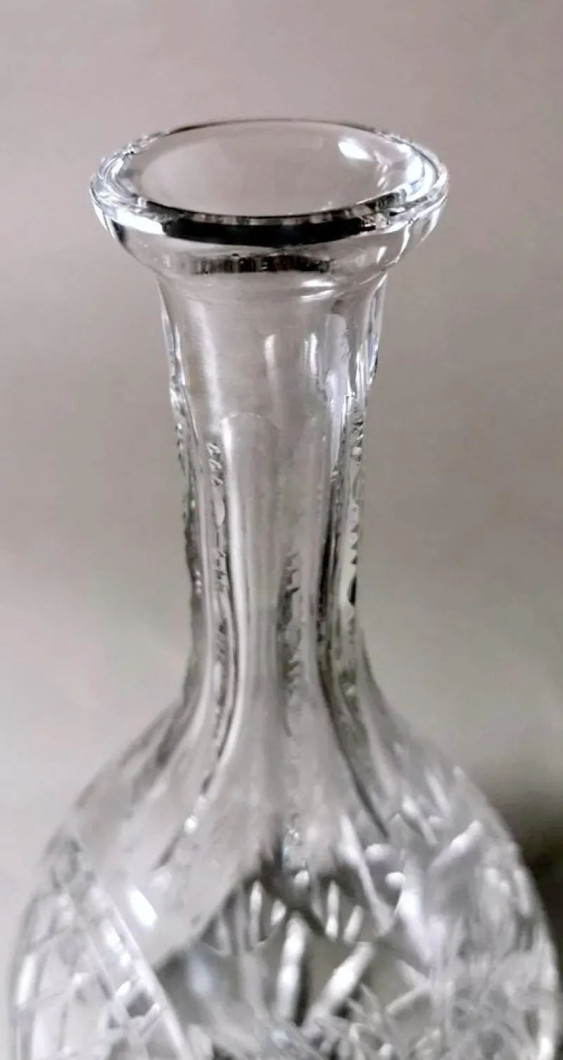 Online Pamono Biedermeier Bohemian Hand-Cut and Ground Crystal Liquor Bottle, 1910s