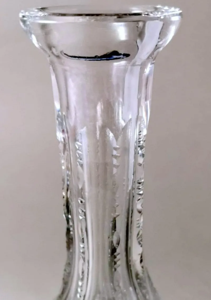 Online Pamono Biedermeier Bohemian Hand-Cut and Ground Crystal Liquor Bottle, 1910s