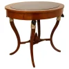 Pamono Biedermeier Cherry Veneer Gold-Leaf Center Table, Austria, 1820s> Game Tables