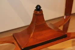 Pamono Biedermeier Cherry Veneer Gold-Leaf Center Table, Austria, 1820s><noscript><img width=