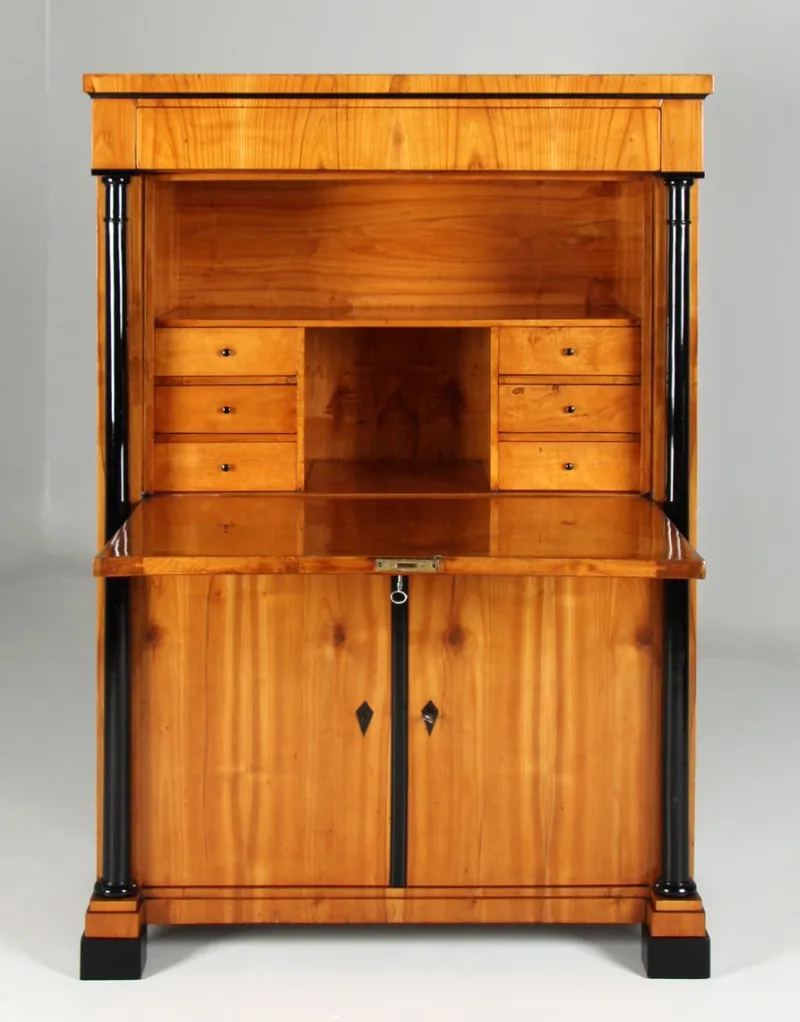 Pamono Biedermeier Cherrywood Secretary, 1830s> Secretaires