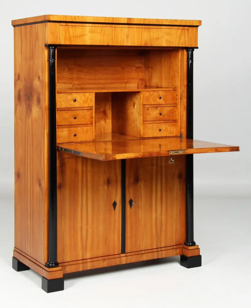 Pamono Biedermeier Cherrywood Secretary, 1830s> Secretaires