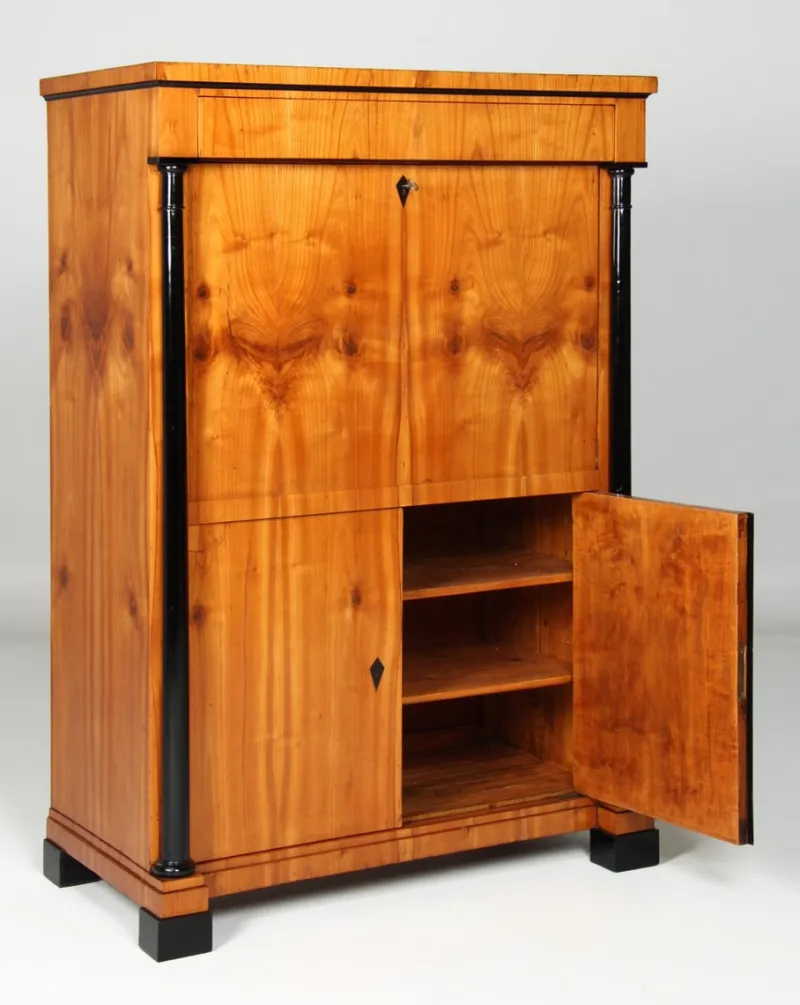 Pamono Biedermeier Cherrywood Secretary, 1830s> Secretaires