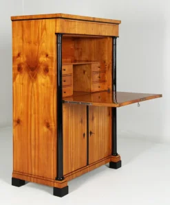 Pamono Biedermeier Cherrywood Secretary, 1830s><noscript><img width=