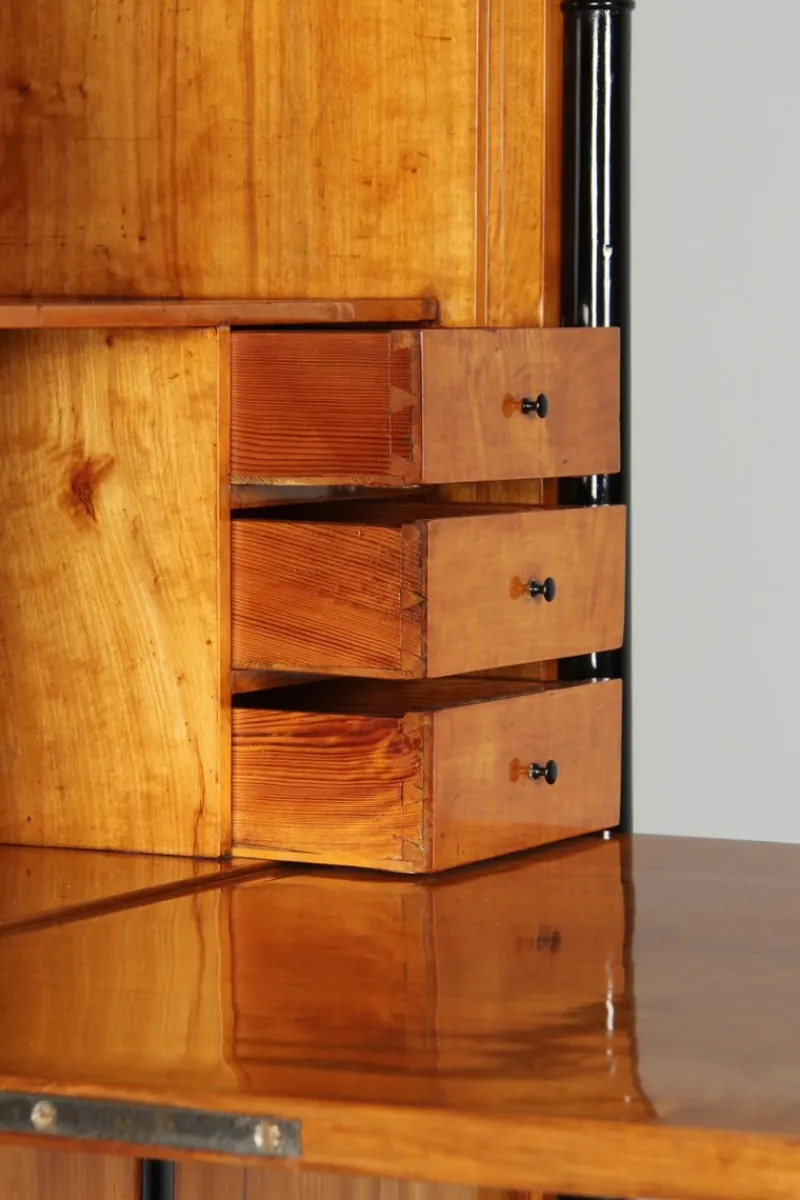 Pamono Biedermeier Cherrywood Secretary, 1830s> Secretaires